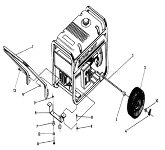 Part Location Diagram of 1903264 Briggs and Stratton Handle